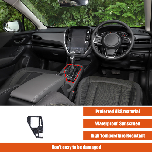 Carbon Fiber ABS Interior Gear Shift Panel Cover For Subaru Crosstrek 2023-2024 - Picture 2 of 14