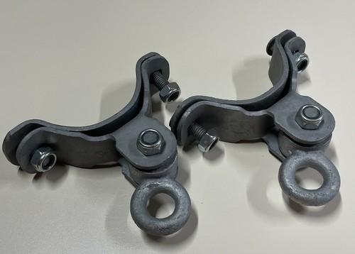 Swingset swing hangers,playground pipe hangers,3 1/2",playset steel hangers,pair - Picture 3 of 5