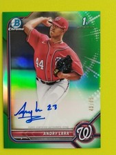 2022 ANDRY LARA 1ST BOWMAN CHROME  GREEN REFRACTOR AUTO SP /99 CPA-AL NATIONALS 