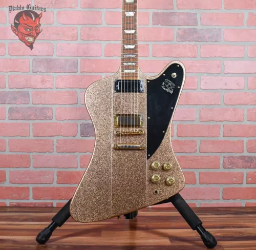 Gibson Custom Shop Original Firebird V 1 of 1 Gold Sparkle Namm 1991 Owned by