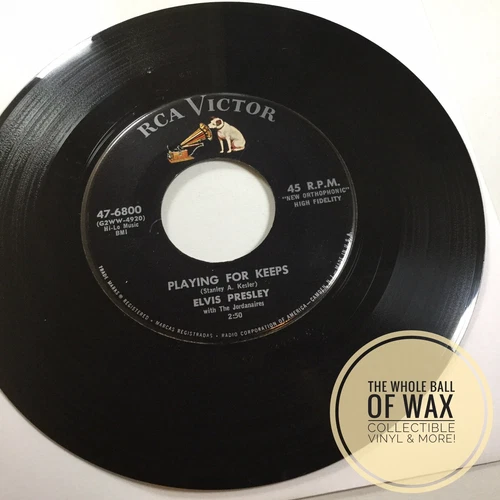 Elvis - Playing For Keeps / Too Much 45 EXCELLENT 1957