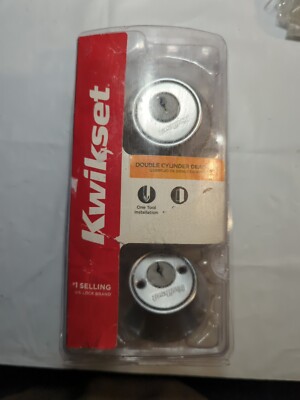 New, Kwikset Security 665 Deadbolt Series Satin Chrome Double Cylinder Deadbolt