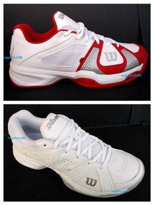 scarpe uomo ginnastica tennis Wilson Rush Open bianco rosso argento \