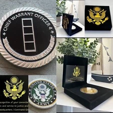 ARMY CHIEF WARRANT OFFICER 4 CHALLENGE COIN With Special Velvet Case