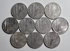 10 Lire 1955 - Lotto 10 Monete Repubblica Italiana - Spiga Spighe Aratro [MB]