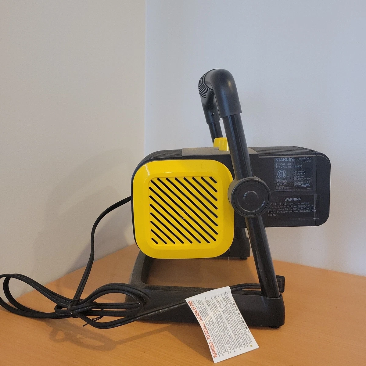 Stanley ST-300A-120 1500W 120V 60HZ Forced Air Electric Adj Heavy Duty  Heater | eBay