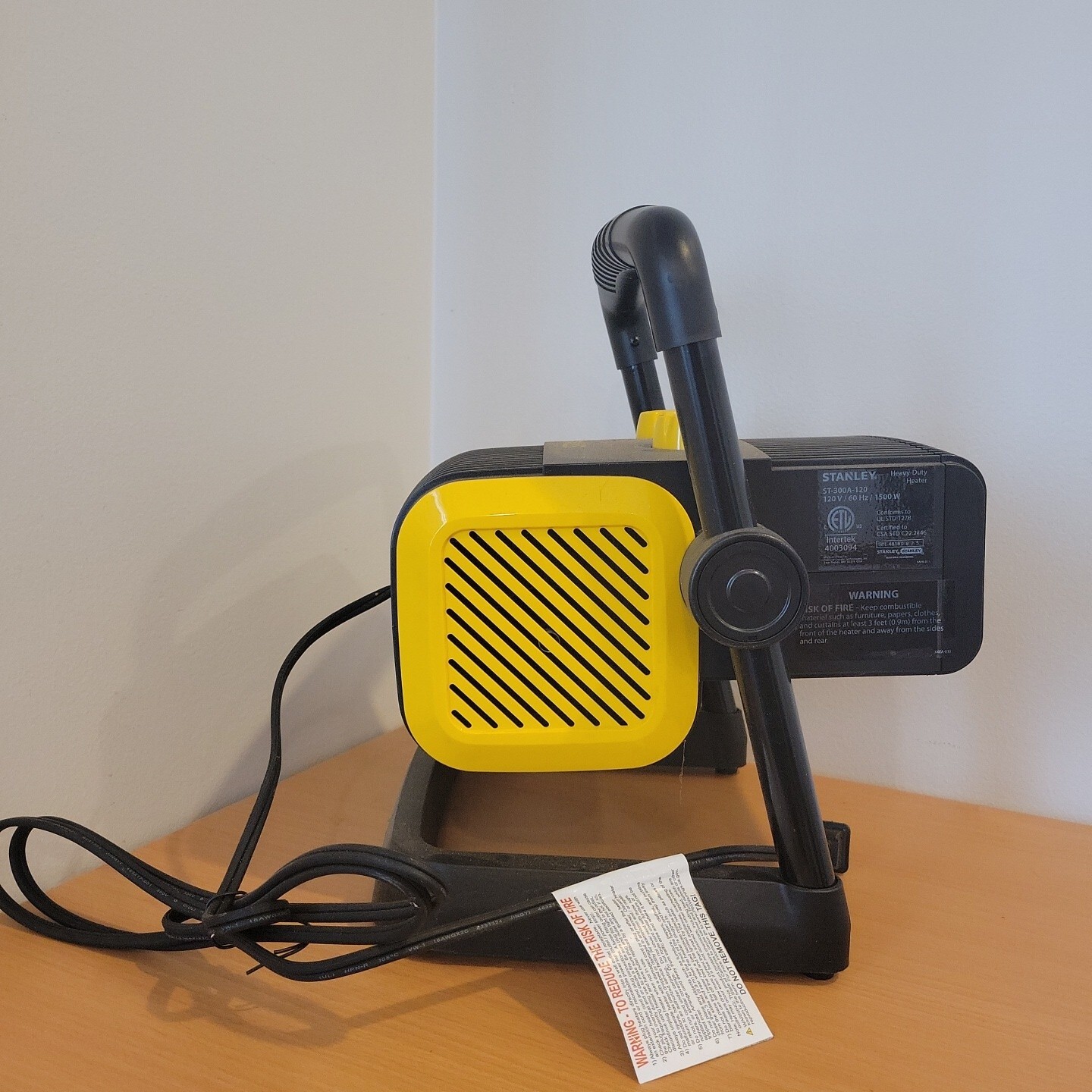 Stanley ST-300A-120 1500W 120V 60HZ Forced Air Electric Adj Heavy Duty  Heater | eBay