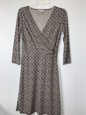 Woman’s Ann Taylor Loft Dress Multi Weave tans browns Design Size 4