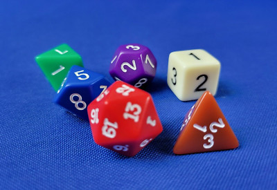 6 Piece Polyhedral Dice Set - Dungeons and Dragons AD&D Pathfinder