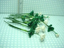 Miniature White Roses (12) #E1004 Bright Delights 1/12th