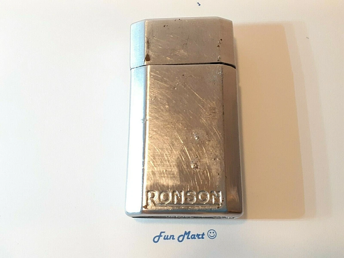 Vintage RONSON BUTANE LIGHTER Complete Clean Works Great HTF 3473