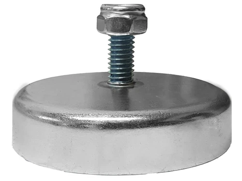 Flat gripper magnetic base pot magnet threaded spigot flat gripper magnet ferrite magnet