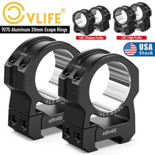 1Pair 30mm Picatinny Rifle Scope Rings Mount 7075 Aluminum - Medium/High Profile