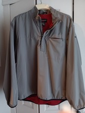 Vintage Eddie Bauer Sport Jacket Men Large Gray Pullover 1/4 Quarter Zip 90s