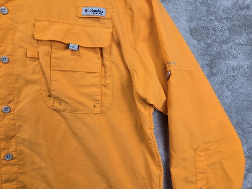 Camisa de pesca Columbia PFG omni-sombra naranja manga larga ventilada para hombre grande - Imagen 7 de 24