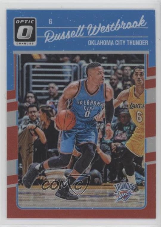 2016-17 Panini Donruss Optic Red Prizm 28/99 Russell Westbrook #145 m9g