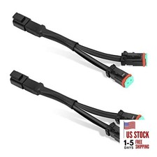 2PCS DT DTP Wiring Harness Adapters Connectors Splitters Plug n Play Wiring