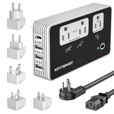 KEY POWER 2000W Voltage Converter US to Europe, 220V to 110V Converter for Eu...