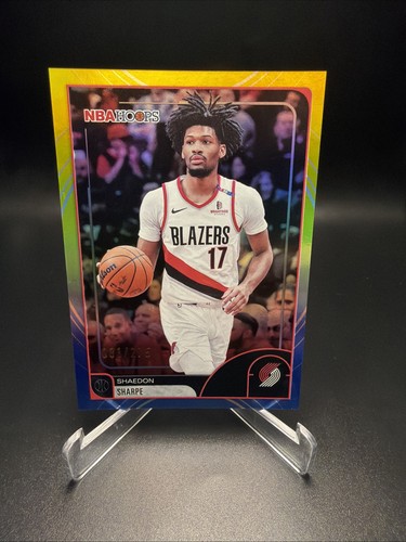 2025-26 Topps NBA Hoops SHAEDON SHARPE /275 YELLOW RAINBOW FOIL Blazers #243