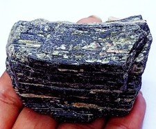 100% Nera Naturale Tormalina 808.00 KT Grezzo Loose Gemma Certificato