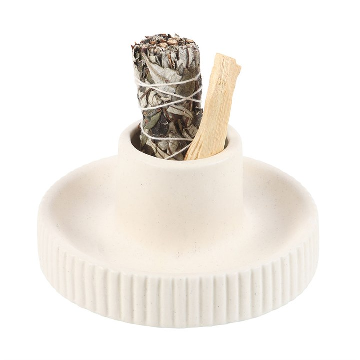 Cream Ribbed Smudge Bowl Practical Everyday Use Home and Lifestyle Essential