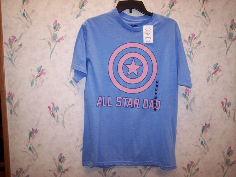 CAPTAIN AMERICA MARVEL COMICS MENS "ALL STAR DAD" SHIRT SIZE MEDIUM NEW