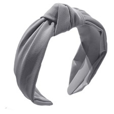 Etercycle Knotted Wide Headband for Women, Yoga Elastic Hair Band Gray