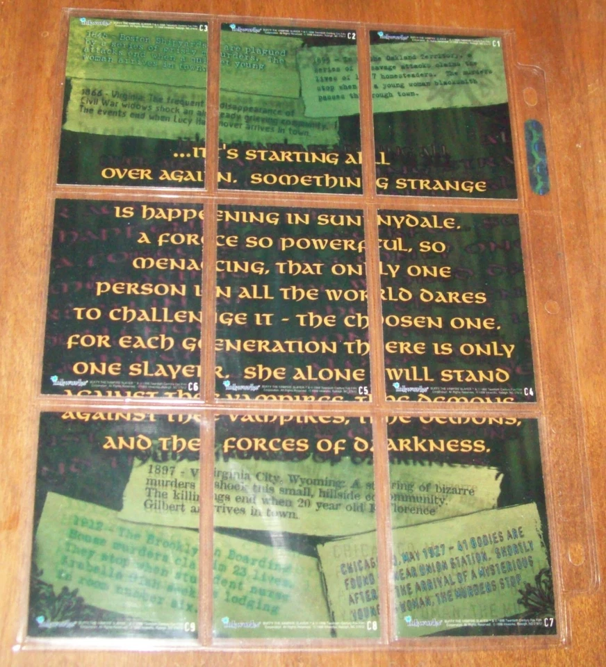 Nine 1998 Inkworks Buffy the Vampire Slayer Puzzle Set - Image 2 of 2