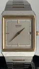 Vintage Mens Two Tone Seiko Hi-beat Tank Quartz Date Wristwatch Running HB