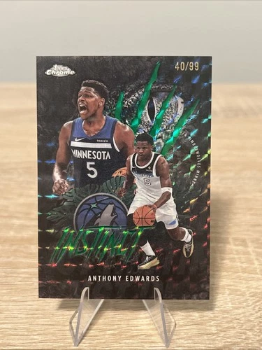 2025 Topps Chrome Anthony Edwards Refractors Green Geometric (RAW)