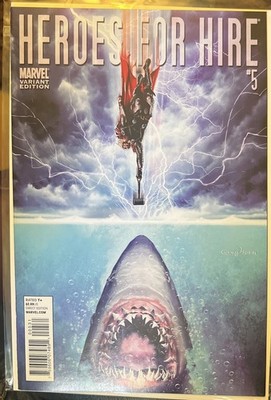 HEROES FOR HIRE #5 - Thor Goes to Hollywood 1:15 Variant - Jaws - Marvel 2011 