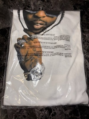 Pop Smoke x Vlone Halo T-Shirt White Size Large #838910095 New Sealed