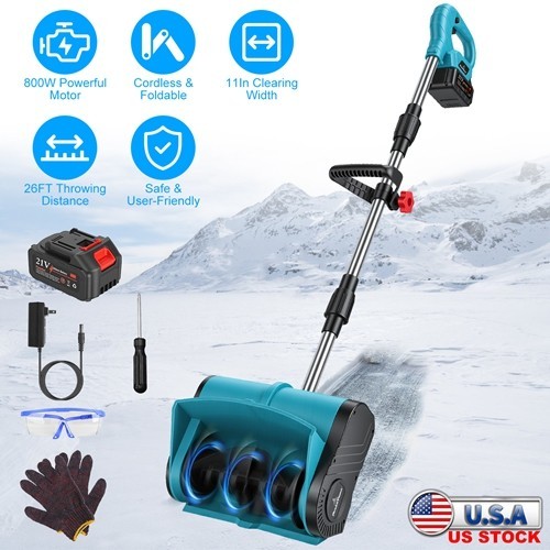 Cordless Snow Shovel – Powerful, Lightweight & Long-Runtime 800W 11" Wide Path
