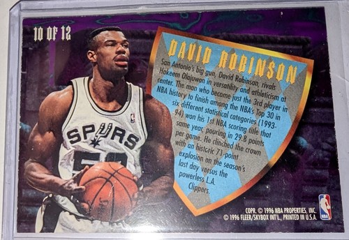 1995-96 Fleer Ultra David Robinson Scoring Kings Hot Packs #10 San Antonio Spurs  - Bild 6 von 6