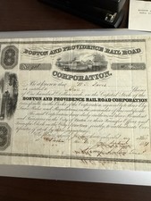 Rare Antique Railroad Stock Certificate, Power Of Attorney As Well As Autograph