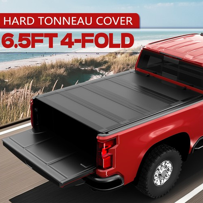 #ad 6.5FT 4 Fold Truck Bed Tonneau Cover For 14 19 Silverado Sierra Low Profile $515.79