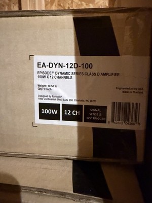 Episode EA-DYN-12D-100 12-Channel Power Amplifier With Accessories