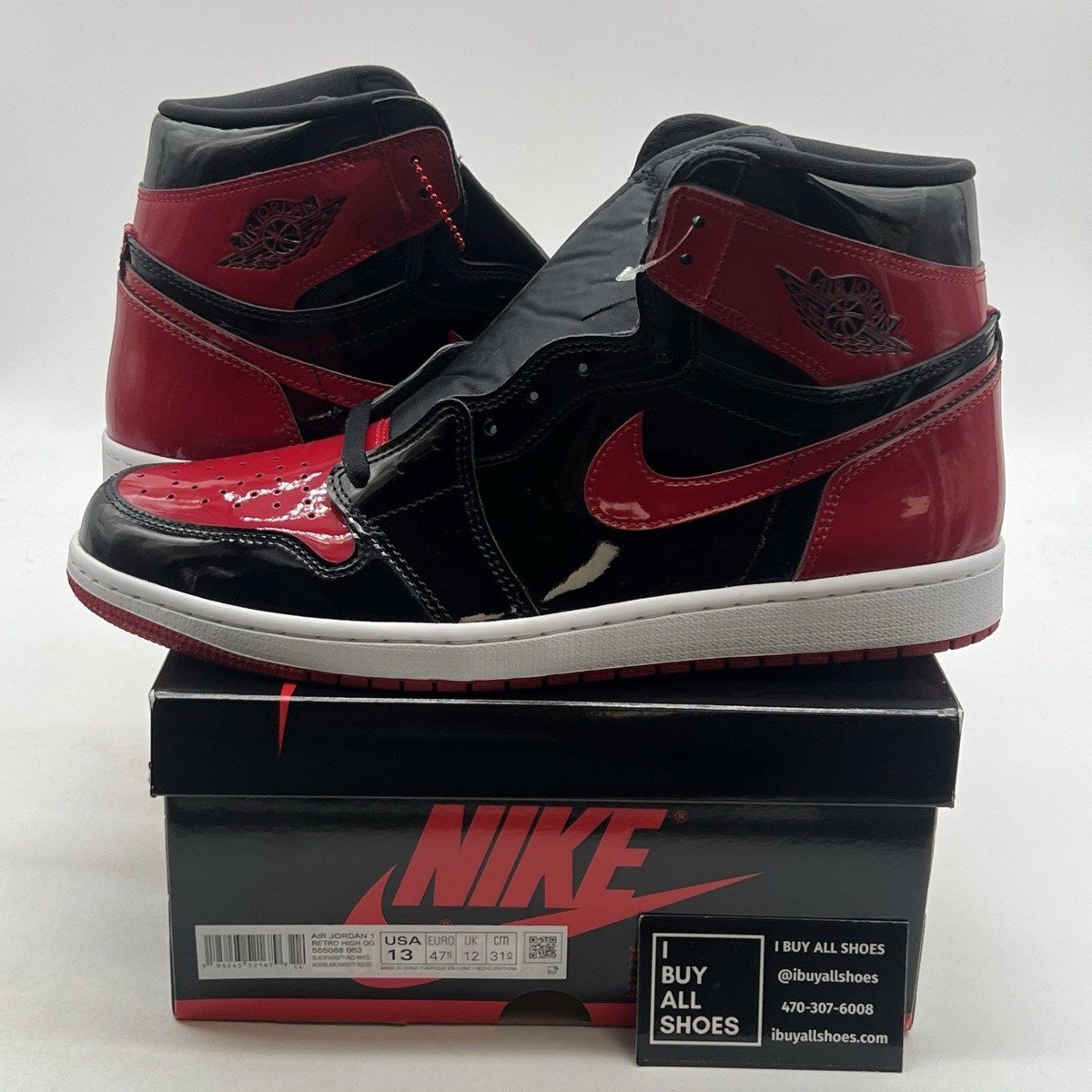 AIR JORDAN 1 RETRO HIGH OG ブレッドパテント NIKE（ナイキ） NIKE AIR JORDAN 1 RETRO HIGH OG BRED PATENT エア