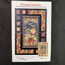 Oriental Harmony Wall Hanging Quilt 41.5 x 61"  Seet Tea Girls Patterns