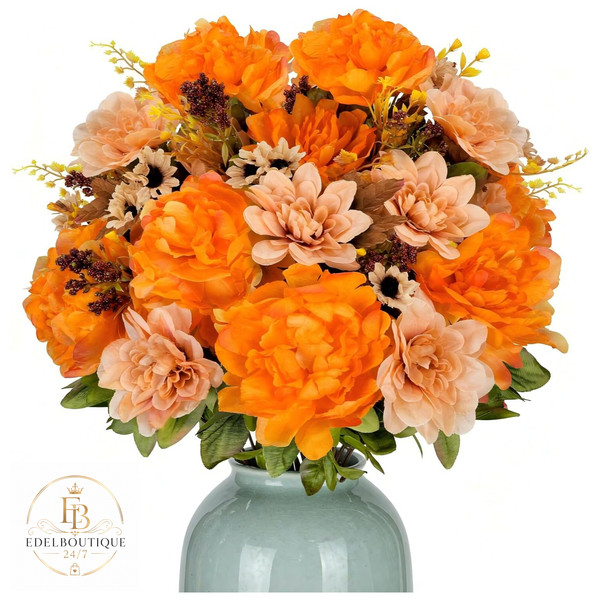 Kunstblumen Chrysantheme 2Er Set Herbstdeko KüNstliche Blumen FüR Zuhause-image