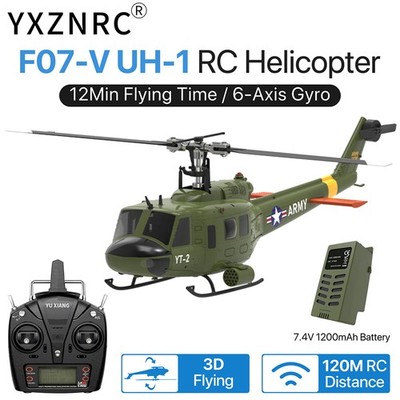 YUXIANG F07-V RC Helicopter UH-1 6CH 2.4G 6 axis Gyro 3D RTF Airplane 3Battery