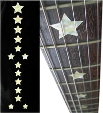 Fret Markers for Guitars & Bass - Everly Brothers Stars - White Pearl 