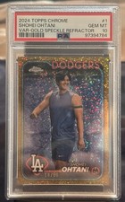 shohei ohtani topps chrome variation gold speckle /50 2024 psa 10
