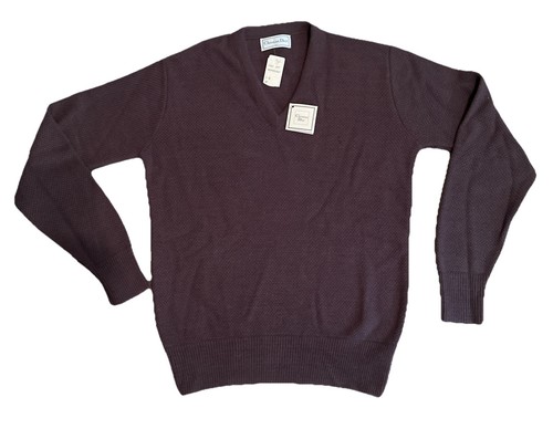 Suéter De Colección Christian Dior Marrón Tejido Cuello en V Nuevo de Lote Antiguo Con Etiquetas Para Hombre Mediano
