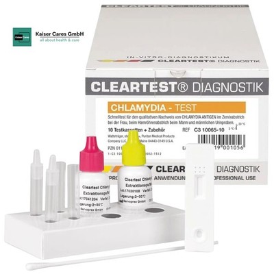 CLEARTEST Chlamydia Schnelltest 10 Stk Chlamydien Test Antigen Praxis 10 Tests