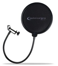 Technical Pro MKPF2 6'' Clamp on Microphone Pop Filter with 10 arm
