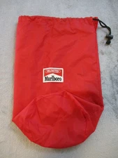 Vintage Marlboro Unlimited Red Nylon Sleeping Bag Stuff Sack Drawstring Case