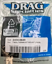 NEW GENUINE DRAG SPECIALTIES 2404-0649 Exhaust T-Bolt, 5/16"-18 (PAIR)