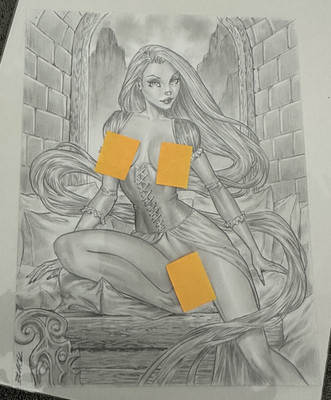 Deacon Black (DBlack) Original Art — Pencil and Shading —Nude