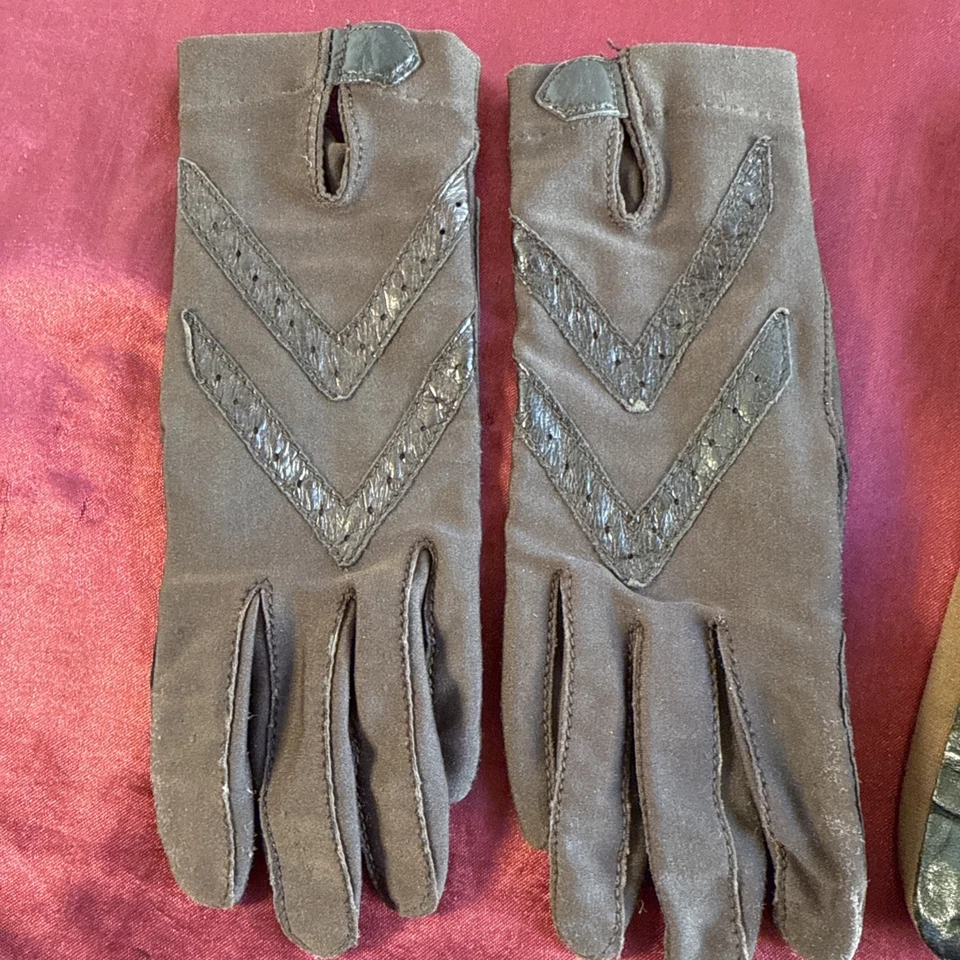 Aris Isotoner Womens Medium Leather Gloves AND a pair of Par Mate Leather Gloves - Image 2 of 4